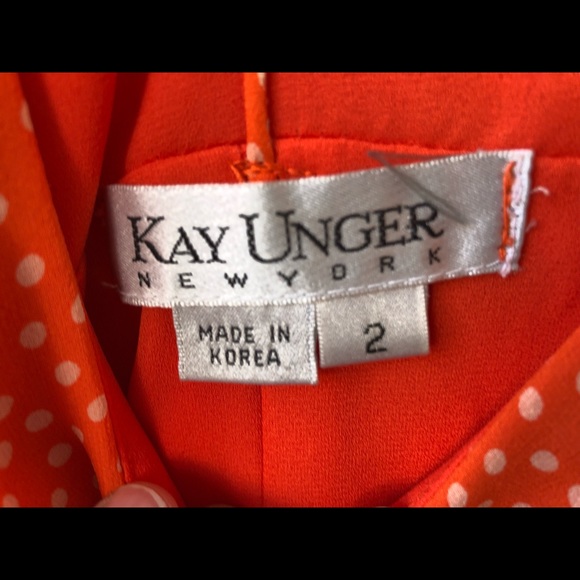 vintage Kay Unger Polka Dot Dress Size 2 - Picture 6 of 14